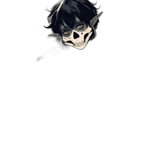 mask, face, hair, creature transparent PNG cut-out
