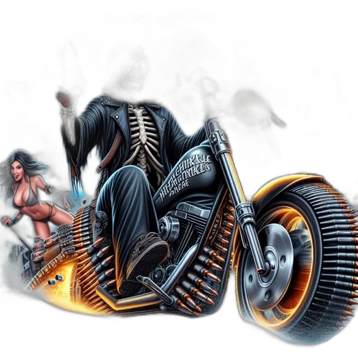 car, weapon, hair, concept art transparent PNG cut-out