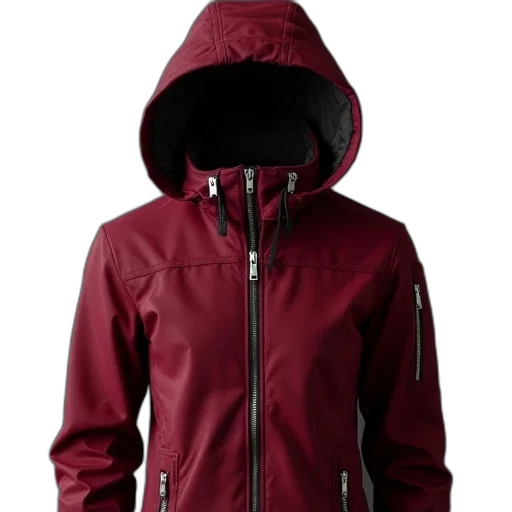 jacket, red, dark, anoram transparent PNG cut-out