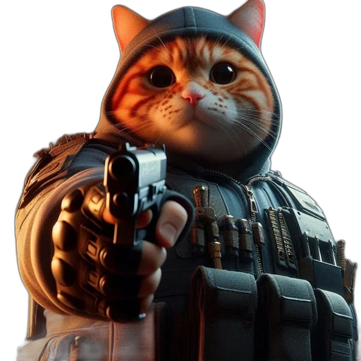 weapon, animal, staff, robot transparent PNG cut-out