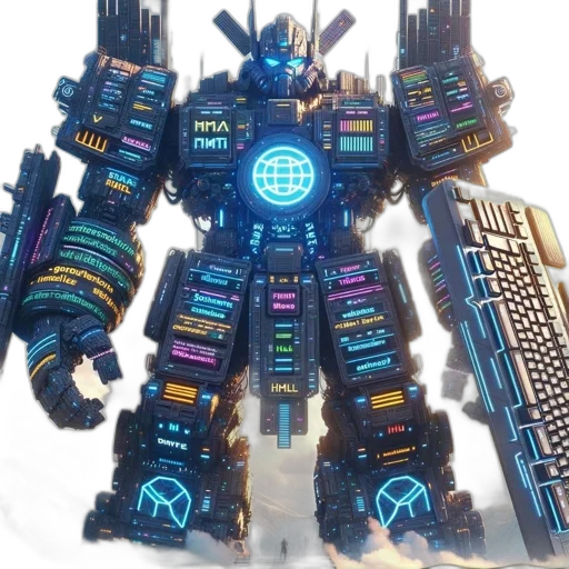 robot, weapon, staff, concept art transparent PNG cut-out