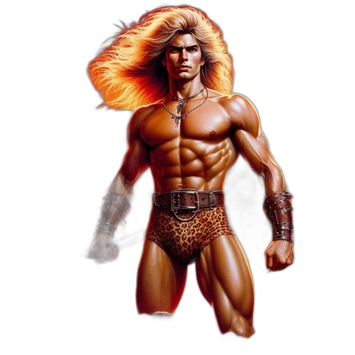 hair, fantasy art, concept art, comic book art transparent PNG cut-out