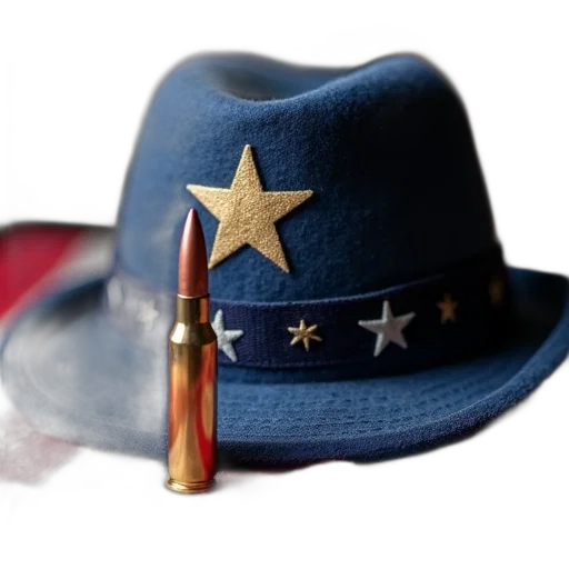 hat, weapon, staff, patriotic transparent PNG cut-out