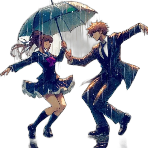 umbrella, anime, concept art, pixel art transparent PNG cut-out