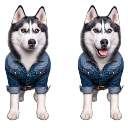 jacket, animal, 3d render, photorealistic transparent PNG cut-out