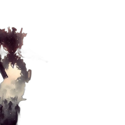 crown, mask, hair, creature transparent PNG cut-out