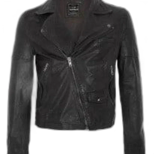 jacket, dark, black, leather transparent PNG cut-out
