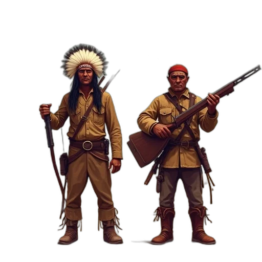 weapon, jacket, staff, concept art transparent PNG cut-out