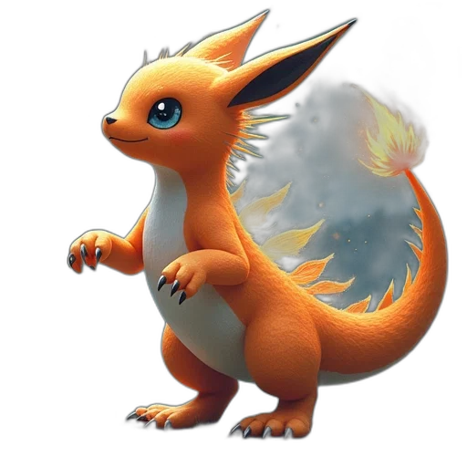 dragon, creature, staff, animal transparent PNG cut-out