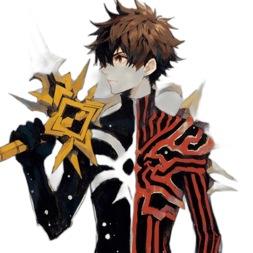 weapon, jacket, sword, staff transparent PNG cut-out