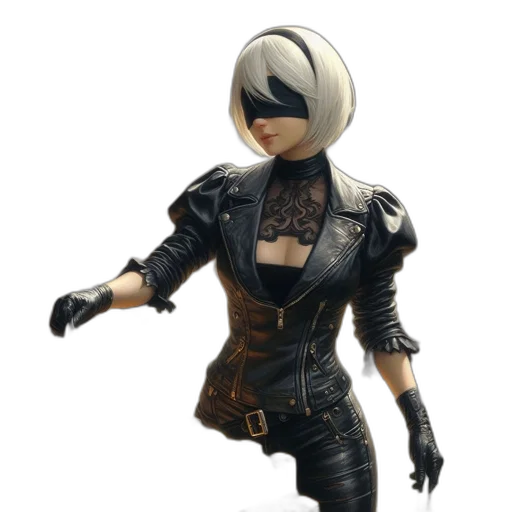 jacket, weapon, mask, staff transparent PNG cut-out
