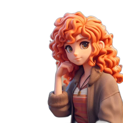 staff, jacket, weapon, 3d render transparent PNG cut-out