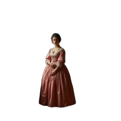 dress, 3d render, photorealistic, oil painting transparent PNG cut-out