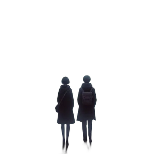 jacket, umbrella, dress, staff transparent PNG cut-out