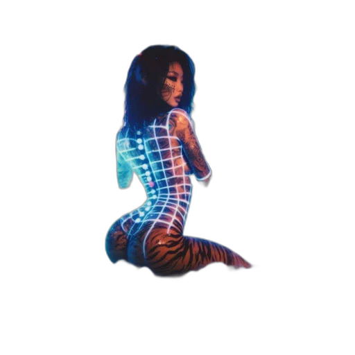 dress, pixel art, concept art, cyberpunk transparent PNG cut-out