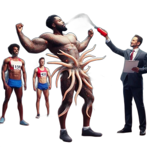creature, concept art, comic book art, surreal transparent PNG cut-out