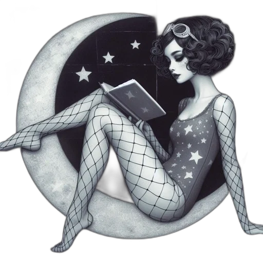 dress, comic book art, fantasy art, pencil sketch transparent PNG cut-out