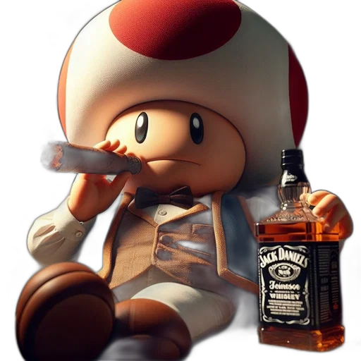 bottle, hat, concept art, 3d render transparent PNG cut-out