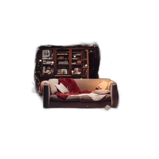 furniture, photorealistic, 3d render, earth tones transparent PNG cut-out