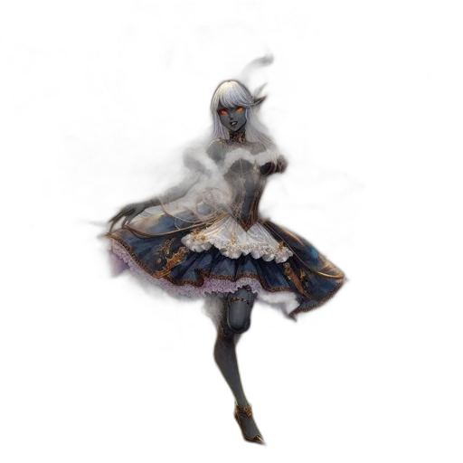 dress, hat, staff, robot transparent PNG cut-out