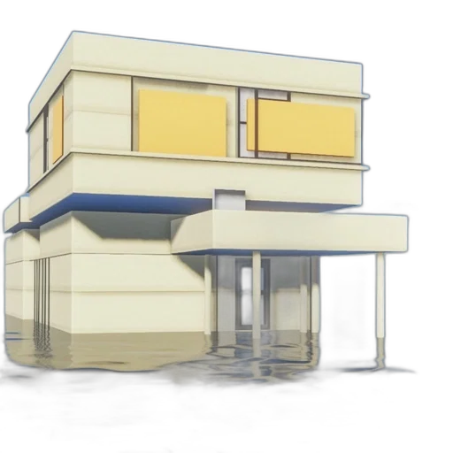 building, furniture, 3d render, concept art transparent PNG cut-out