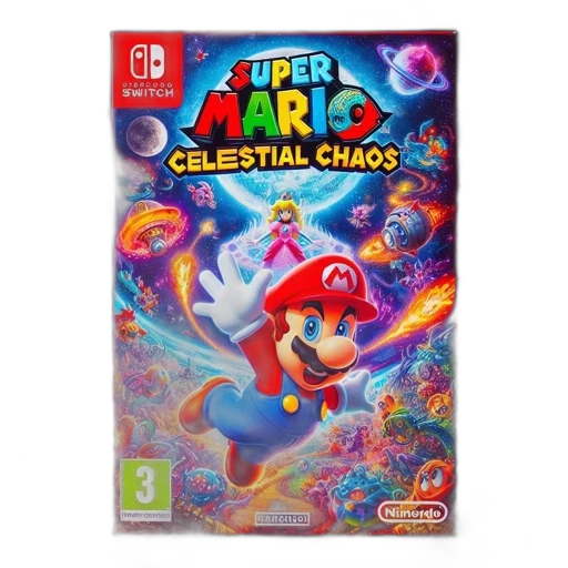 concept art, mario, leaps, towards transparent PNG cut-out