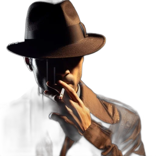 hat, mask, staff, face transparent PNG cut-out