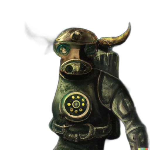 robot, mask, staff, weapon transparent PNG cut-out