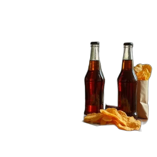 bottle, food, jacket, crown transparent PNG cut-out
