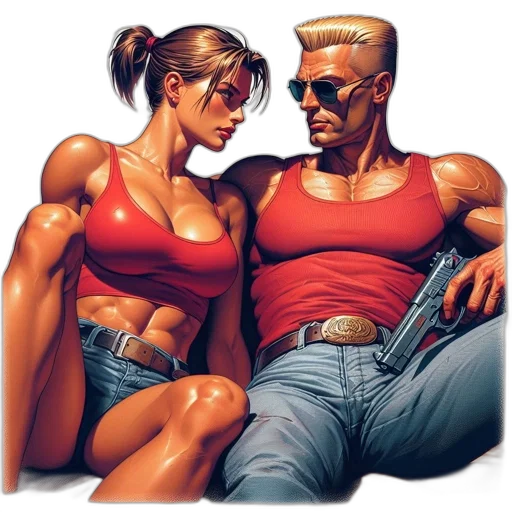 comic book art, concept art, cyberpunk, photorealistic transparent PNG cut-out