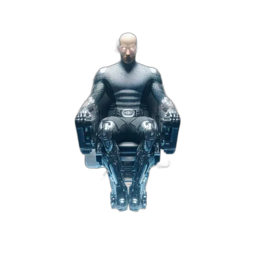 robot, jacket, face, creature transparent PNG cut-out