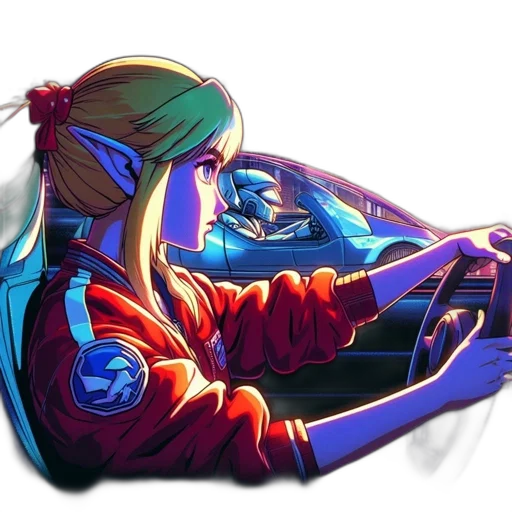 car, concept art, fantasy art, pixel art transparent PNG cut-out