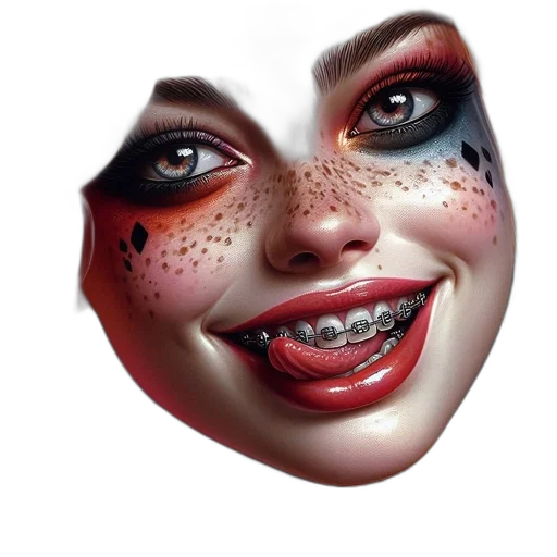 mask, face, creature, photorealistic transparent PNG cut-out