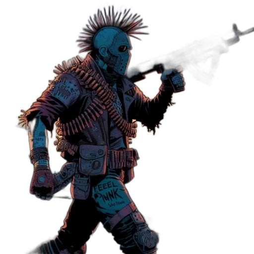 weapon, robot, staff, concept art transparent PNG cut-out