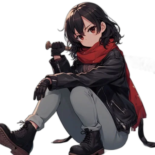 jacket, staff, weapon, dragon transparent PNG cut-out