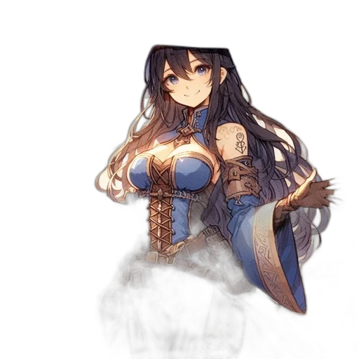 dress, dragon, staff, sword transparent PNG cut-out