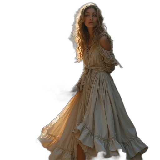 dress, concept art, photorealistic, fantasy art transparent PNG cut-out