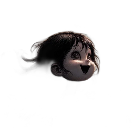 hair, face, creature, mask transparent PNG cut-out