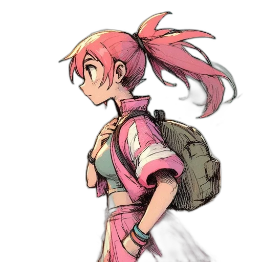 jacket, staff, weapon, dress transparent PNG cut-out