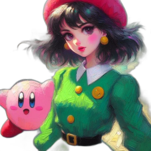 hat, dress, face, weapon transparent PNG cut-out