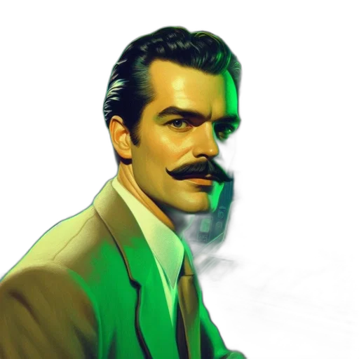 face, staff, mask, comic book art transparent PNG cut-out