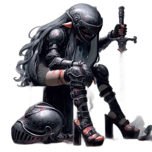 weapon, sword, robot, staff transparent PNG cut-out