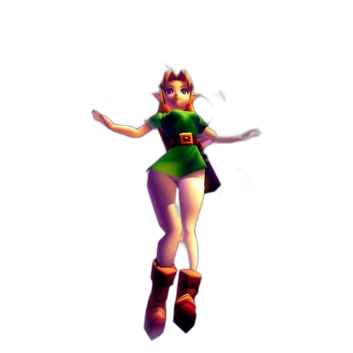 dress, staff, 3d render, pixel art transparent PNG cut-out