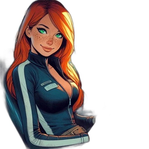 dress, comic book art, cartoon, concept art transparent PNG cut-out