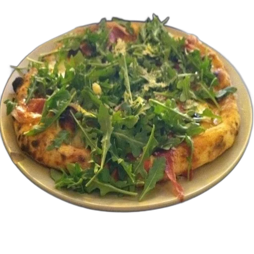 food, pizza, greens, top transparent PNG cut-out