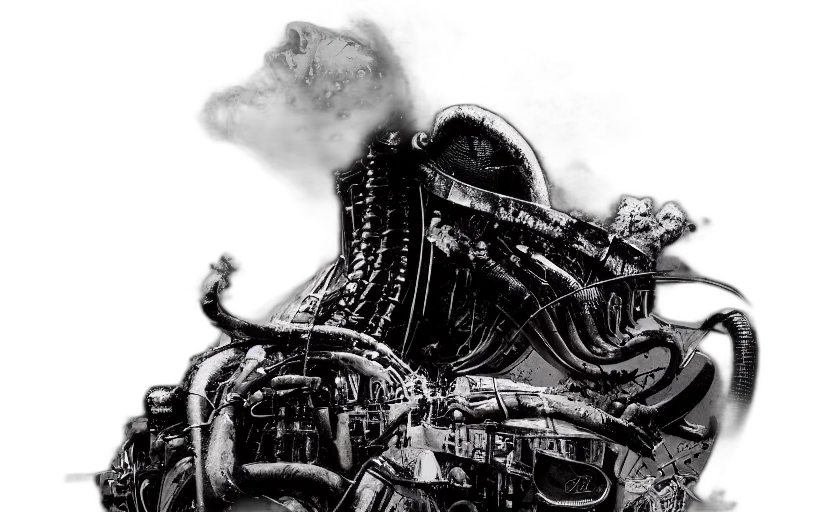 robot, creature, weapon, concept art transparent PNG cut-out