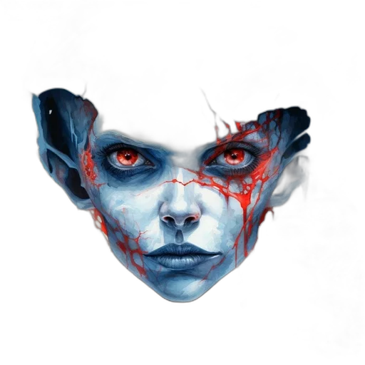 face, mask, creature, concept art transparent PNG cut-out