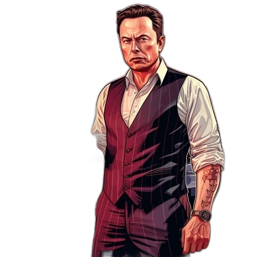 jacket, comic book art, concept art, pixel art transparent PNG cut-out