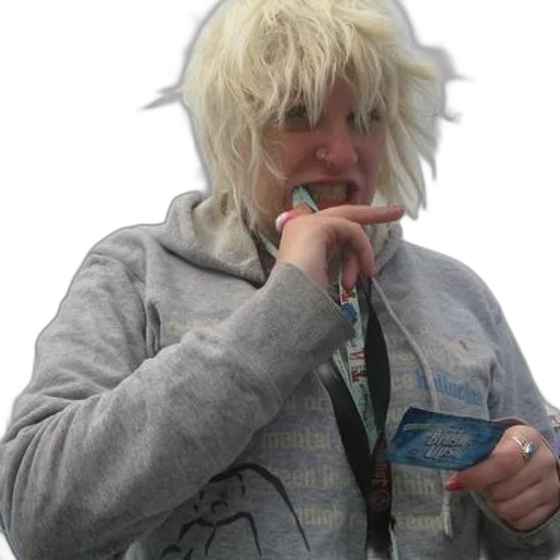 staff, jacket, creature, hair transparent PNG cut-out
