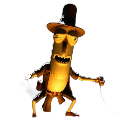 staff, hat, animal, robot transparent PNG cut-out
